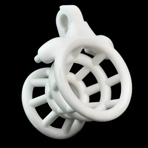 Dispositivo de castidad de plástico FRRK con 4 anillos para pene, equipo de bondage para uso prolongado, juguetes sexuales BDSM para hombres - Product Image 6