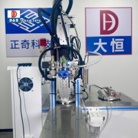 Mesin Penuangan Resin Epoxy Daheng dengan Kontrol Layar Sentuh PLC, Pompa Metering, Komponen Inti, dan Mesin Pemasang Stiker LED Dome
