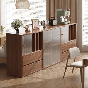 Mueble de Almacenamiento Modular de Madera Maciza Moderno con Puertas Corredizas para Sala de Estar, Dormitorio, Estudio, Librería - Product Image 5