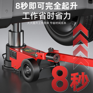 Cric hydraulique horizontal pneumatique pliable robuste Qianjinding 100 T portable pour réparation automobile, spécial export - Product Image 2