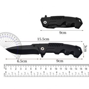 Cuchillo de Bolsillo Táctico Plegable de Acero Inoxidable Personalizado, Venta al Por Mayor, con Mango de Aluminio Oxidado - Product Image 2