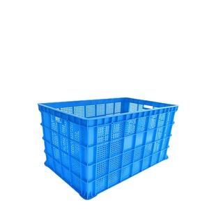 Rectangular Plastic Turnover <b>Basket</b> 610x430x115mm Mesh <b>Stackable</b> For Warehouse Logistics And Express Delivery - Product Image 4