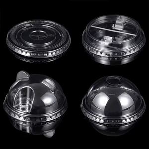 Tapas Planas Desechables de 90 mm para Bebidas, Estilo Popular, para Llevar, para Té con Leche, Café, Envases de Plástico para Vasos - Product Image 4