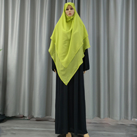 Grande taille, hijabs instantanés islamiques, mousseline de soie à deux couches, couleur unie, mode Khimar Eid Ramadan, femmes musulmanes, Niqab, hijab, écharpe de prière