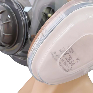 Maschera Antigas a Doppio Filtro Anti-radiazioni Nucleari, Riutilizzabile, Integrale, Attrezzatura Professionale per Vigili del Fuoco, Maschere Tattiche per Fumo e Gas - Product Image 3