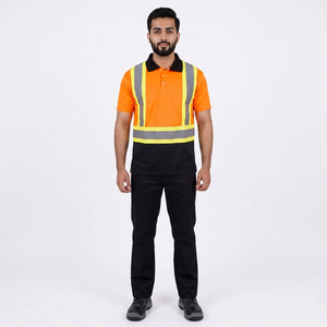 Camiseta Polo de Seguridad de Alta Visibilidad para Hombre, Reflectante, Impermeable, de Poliéster, Fluorescente, Ropa de Protección - Product Image 1