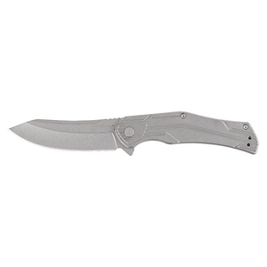 Cuchillo plegable Kashou 1380, cuchillo plegable pequeño para exteriores, mango totalmente de acero, acero 440 - Product Image 1
