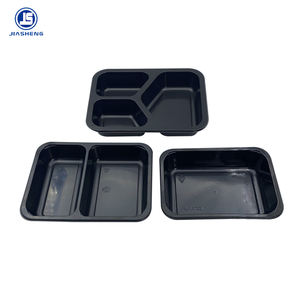 Kotak Makan Plastik Sekali Pakai 1 <span class=keywords><strong>2</strong></span> <span class=keywords><strong>3</strong></span> Kompartemen Cpet untuk Makanan Cepat Saji Tahan Suhu Tinggi hingga 220 °   Kotak Paket - Product Image 4