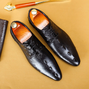 Chaussures d'affaires de haute qualité pour hommes Chaussures de bureau Oxford de qualité en cuir véritable de vache à la mode Chaussures de robe de mariage pour hommes - Product Image 6