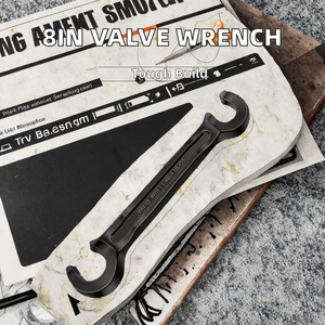 Double Ended Claw End Valve Wheel Wrench Iron Black Oxide Coated Hand Valve Wheels 8In Opening Closing Tool - Product Image 2