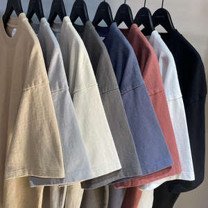 T-shirt imprimé numérique délavé à l'acide, style streetwear pour homme, noir, avec graphique personnalisé, vintage et vieilli - Product Image 2