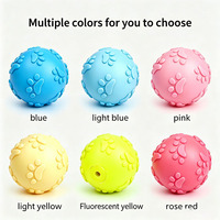 Jouet à mâcher interactif classique et écologique en TPR, 6 cm de diamètre, petite balle élastique à mâcher pour chien