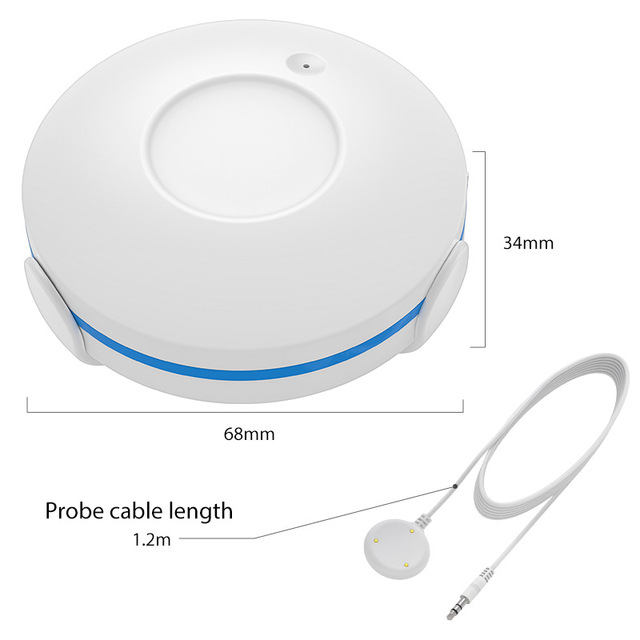 Neo Smart Modern ABS Water/Flood Sensor with Wifi App Control Battery Powered Model A70 for Smart Home Overflow/Drip Detection