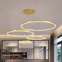 Lustre LED suspendu moderne et simple pour hôtel, maison, salon, décoration de plafond haut