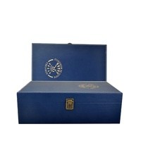 Kyto — grande boîte-cadeau magnétique avec serrure, couleur bleue, au bureau, vente en gros