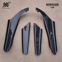 Pour Skylline R34 GTR, canard de pare-chocs avant OEM, 4 pièces, fibre de carbone