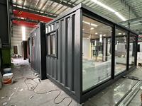 Maison conteneur pliable prête à être expédiée avec portes doubles, villa modulaire de luxe pour les entreprises Airbnb