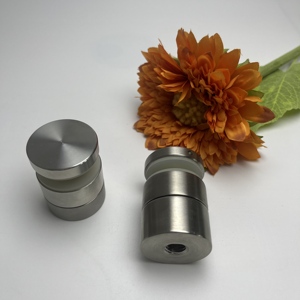 Anello <span class=keywords><strong>di</strong></span> Fissaggio in Acciaio Inossidabile Multicomponente per Vetro, Base Anticorrosione per Montaggio Ringhiera a Cloister per Scale e Balconi - Product Image 1