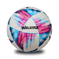 Ballon de football Welstar jaune et blanc en cuir mousse PVC taille 5 poids officiel et ballon de football personnalisé pour l'entraînement au football