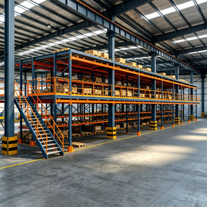 Custom Heavy Duty Steel Mezzanine Floor Platform for Warehouse Storage Expansion - Product Image 1