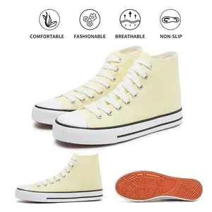 XRH Good Quality High Top Canvas Trendy Shoes Women Casual Sneaker Shoes Lace Up Custom Logo Sneakers Canvas Shoes