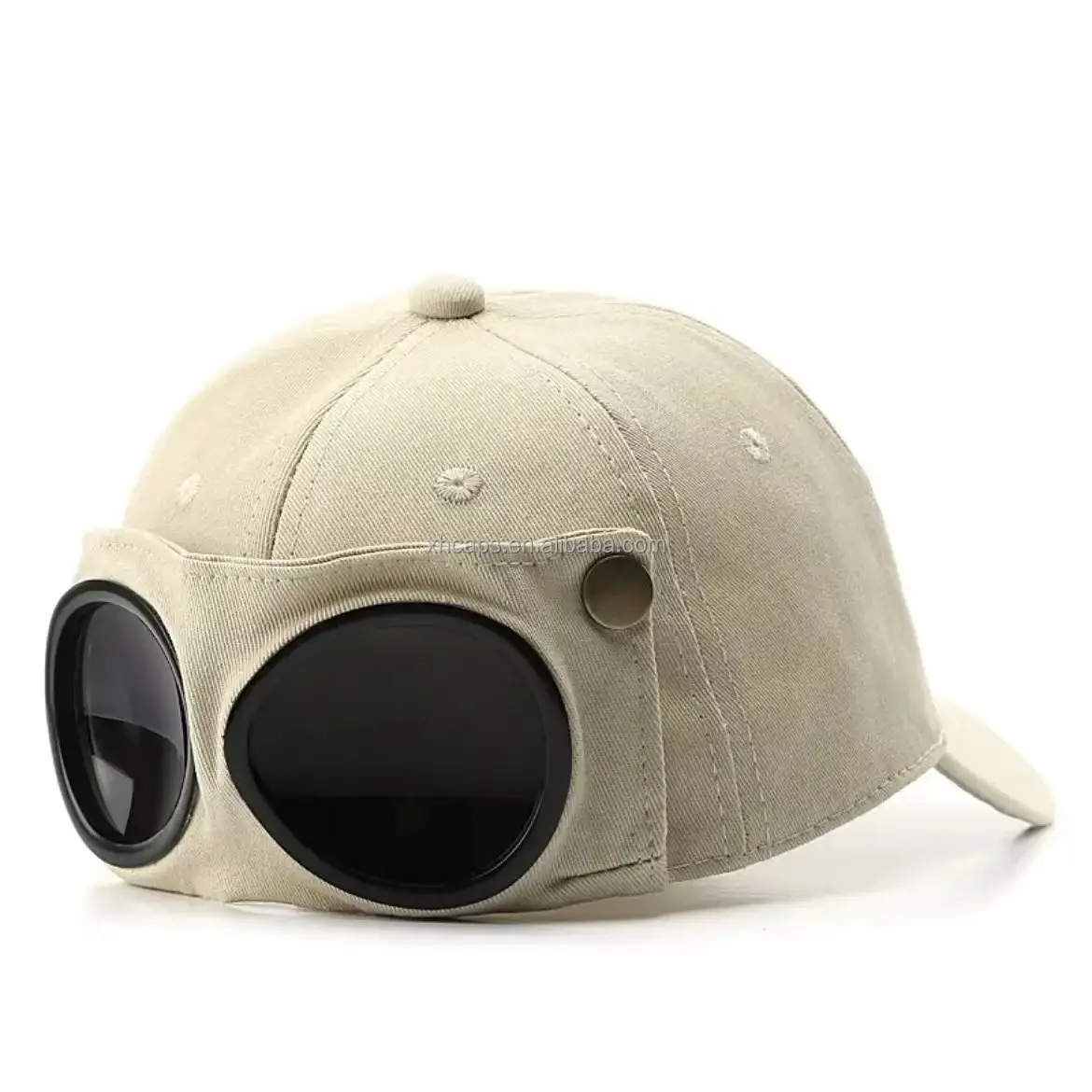 หมวกนักบินกันแดดกันลมพร้อมแว่นกันแดดหมวกสไตล์เบสบอลออกแบบได้ตามต้องการ