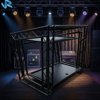 Cabine DJ mobile pliable en alliage d'aluminium avec une capacité de charge de 300 kg et une conception modulaire pour les discothèques