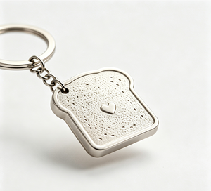 พวงกุญแจโลหะรูปหัวใจสลักลาย ของที่ระลึก - Product Image 3
