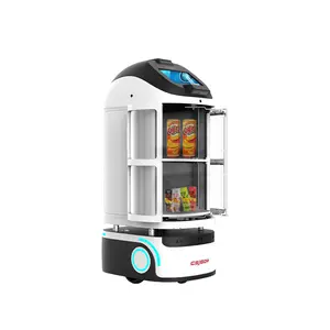 Fabrika satış teslimat hizmet ekipmanları otonom kendi kendine sürüş elektrikli gıda dağıtım aracı Robot otel