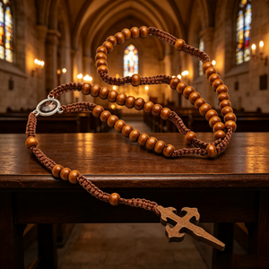Accessoires de luxe élégants et magnifiques en acrylique coloré avec Saint Benoît pour la création de grands chapelets religieux catholiques - Product Image 2