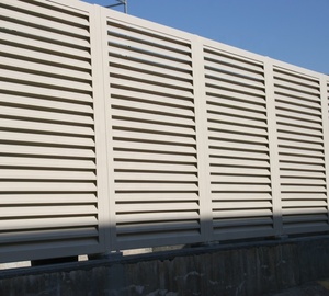 TOMA-Panneau de clôture à lamelles horizontales en aluminium revêtu, de conception moderne, écran de confidentialité pour portail et piscine, utilisation manuelle automatique - Product Image 2