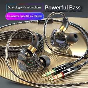 Auriculares deportivos intrauditivos con cable, los más vendidos transfronterizos, de gel de silicona, interfaz de 3.5mm, graves potentes para PC/telefonos móviles; - Product Image 3