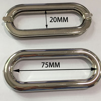 Chine Usine Personnalisé Forme Ovale Métal Argent Or Couleur 20*75MM Taille Intérieure Oeillet Poignée