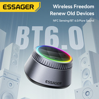 Amplificateur stéréo domestique ESSAGER ES-BT18, haut-parleur, téléphone, PC, adaptateur récepteur audio sans fil BT 6.0 avec prise auxiliaire 3,5 mm, ports RCA doubles