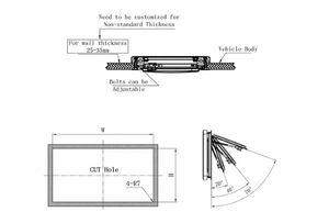 Accessoires extérieurs de remorque de fenêtre latérale à angle droit de RV avec moustiquaire et <span class=keywords><strong>rideau</strong></span> de parasol - Product Image 5