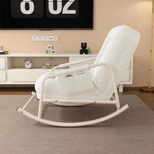 Chaise longue inclinable moderne pour salon - Corduroy et métal, confortable, réglable, pour une personne, mobilier domestique - Product Image 2
