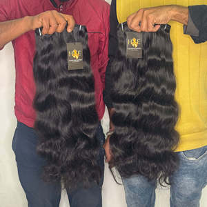 Temple Indian paquets de cheveux bruts non transformés vendeur en gros 100% cheveux humains de temple indien, cheveux bruts alignés sur les cuticules - Product Image 2