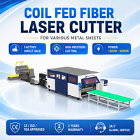 Machine de découpe laser à fibre CNC CE à alimentation par bobine avec déroulage, nivellement, découpe et déchargement automatiques pour tôles métalliques, pièces automobiles et armoires