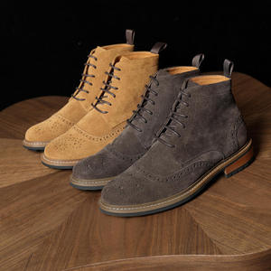 Botas italianas para hombre de alta calidad, botas de moda para exteriores, botas formales, botas chukka personalizadas hechas a mano. - Product Image 2