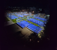 Terrain de padel panoramique professionnel 100x100x3mm, terrain de padel extérieur, cancha de padel