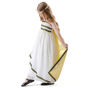 Disfraz de diosa griega antigua con diseño de flores que caen en las nubes para mujeres y niñas, con vestido, tocado y capa, para fiesta de Halloween - Product Image 2