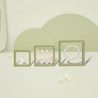 Baoren Nouvelle Boîte de Rangement à Bijoux en Deux Pièces avec Papier Flottant, Boîte Cadeau pour Bijoux avec Logo Personnalisé Imprimé, Facile à Assembler
