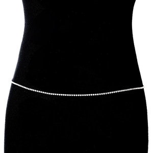 Nicute-Cadena de cintura en capas con diamantes de imitación para mujer y niña, cinturón, <span class=keywords><strong>disfraz</strong></span> de playa de verano, joyería corporal de cristal - Product Image 4