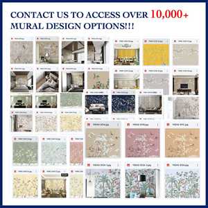 Papel pintado mural floral 3D personalizado para el hogar y la Oficina Decoración de pared de tela impermeable de lujo moderno en sala de estar y baño - Product Image 2