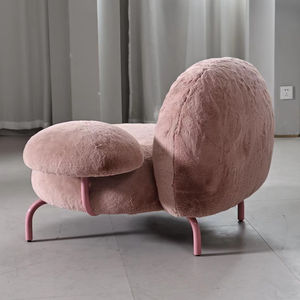 Nouvelle arrivée Chaises de salon en <span class=keywords><strong>tissu</strong></span> de laine <span class=keywords><strong>rose</strong></span> nordique <span class=keywords><strong>Chaise</strong></span> longue moderne populaire Boucle Accent - Product Image 5