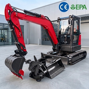FREE SHIPPING 3.5 Ton Mini Crawler Excavator With Pilot Control Expandable CE EPA Track Compact Digger <b>Maximize</b> Your Operational - Product Image 1
