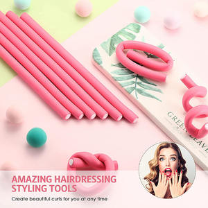 Offre Spéciale 20pcs tiges de curling torsadées flexibles avec peigne à queue de rat en mousse souple sans chaleur ensemble de rouleaux pour <span class=keywords><strong>cheveux</strong></span> longs et courts - Product Image 4