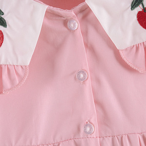 Mini fantasia coreana in cotone organico con abiti da sera di Design italiano cartone animato ciliegia di 2 anni bambina - Product Image 3