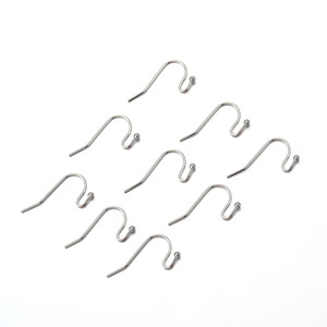 Ganchos para pendientes de acero inoxidable 304 con cuentas, ganchos de bola para la fabricación de pendientes DIY, accesorios de joyería - Product Image 1
