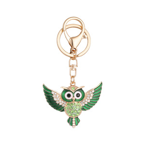 Nouveau Porte-clés Hibou Ange de Dessin Animé Mignon avec Strass Brillants, Anneau de Clé de <span class=keywords><strong>Voiture</strong></span> Animal, Pendentif de Sac Style Européen, Petit Cadeau, Vente en Gros - Product Image 5